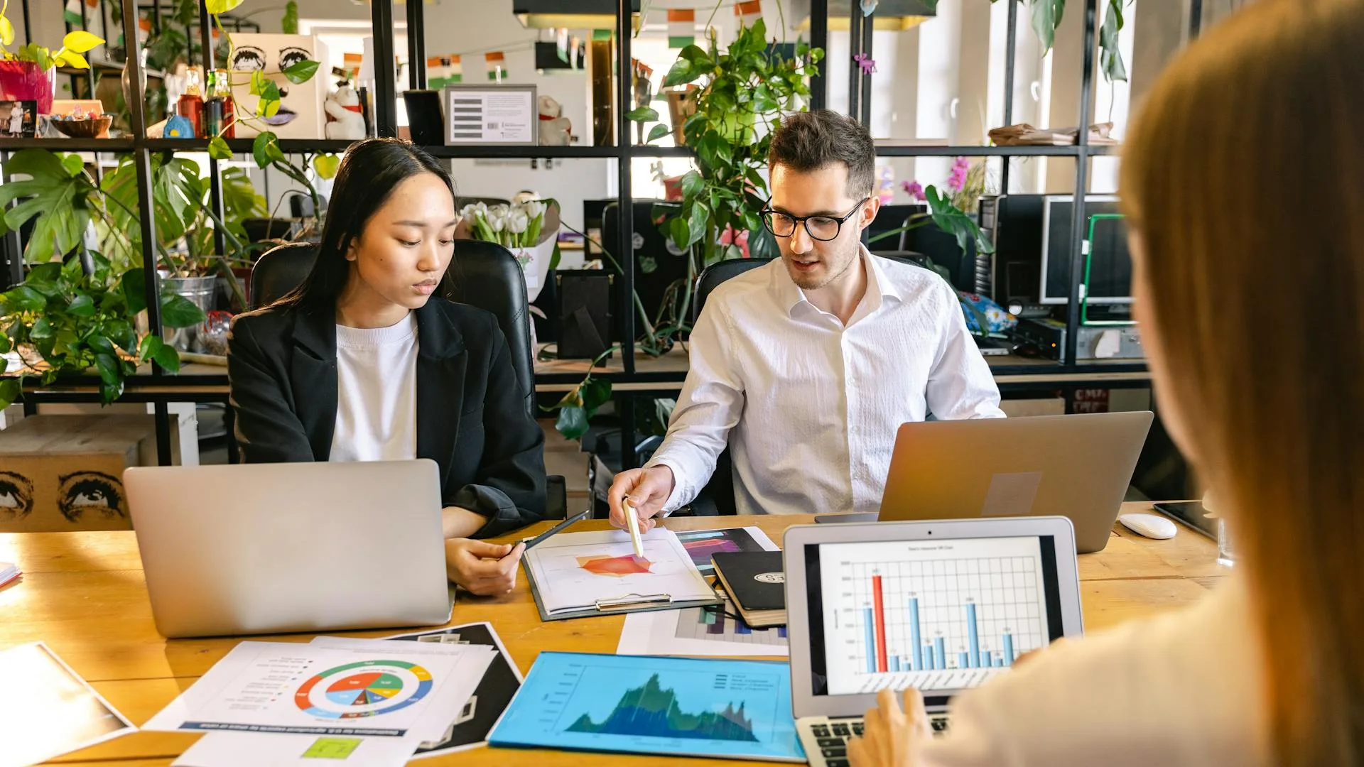 Professional agricultural business meeting