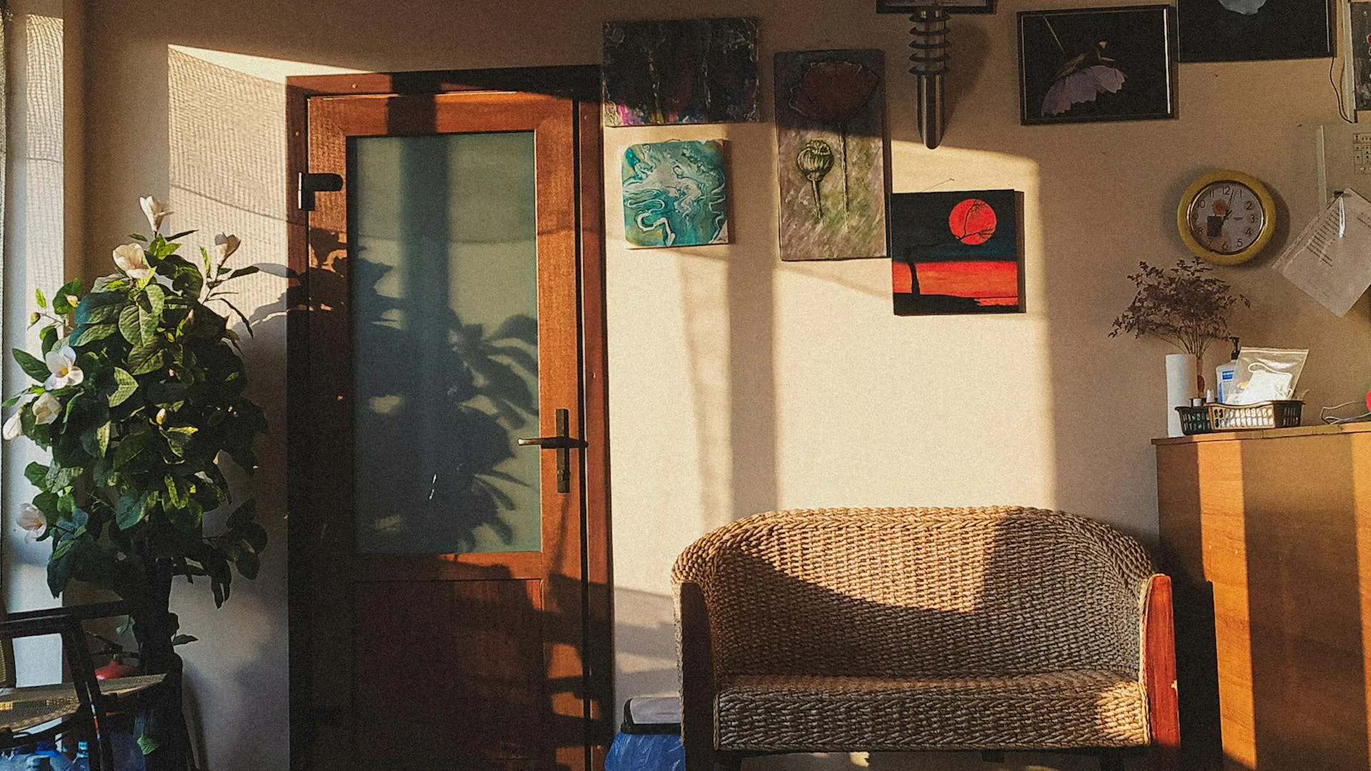 Welcoming hotel reception area